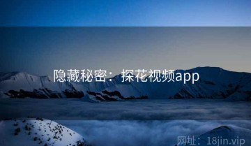 隐藏秘密：探花视频app