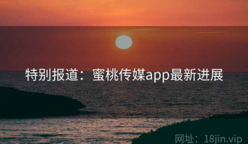 特别报道：蜜桃传媒app最新进展