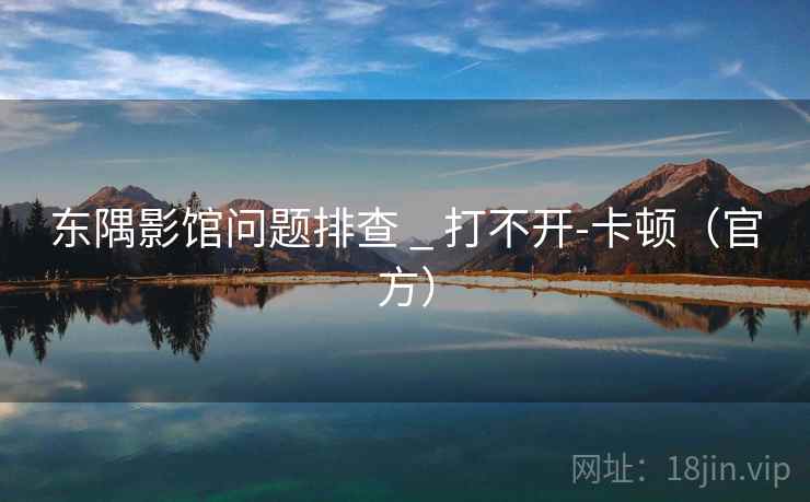 东隅影馆问题排查 _ 打不开-卡顿（官方）